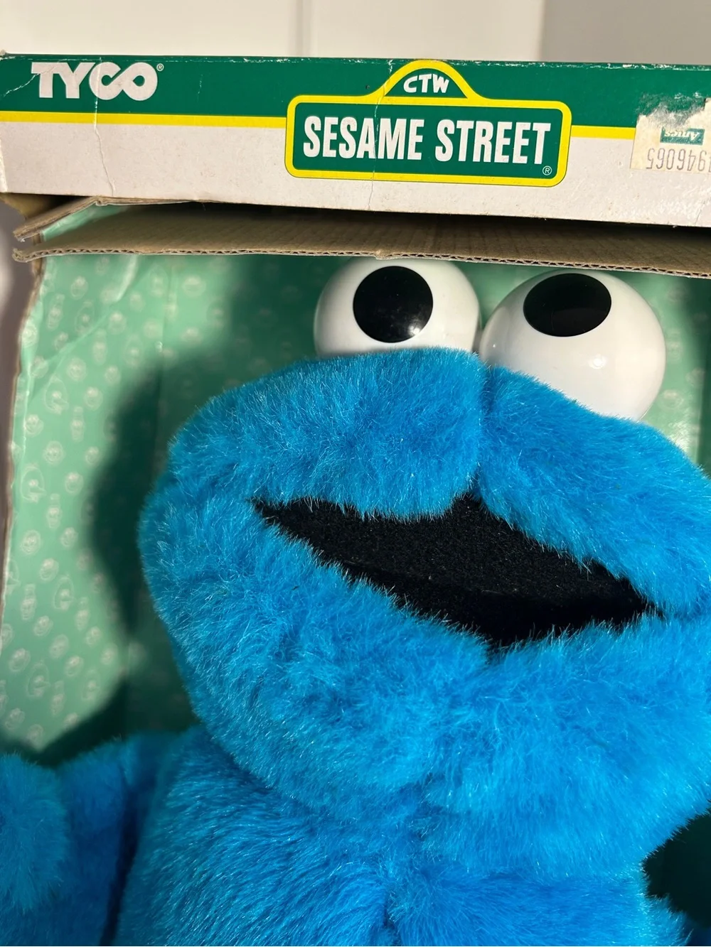 90s Vintage Tyco  Cookie Monster  Sesame Street Plush 1997 stuffed animal Toy
